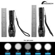 Moobom XM-L T6 2000 Lumens,5 Adjustable Modes Zoomable LED Tactical Flash light Torch Lamp Aluminum LED Flashlight... N6
