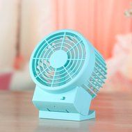 USB Mini Desktop Fan Double Blade Enlarged Version (blue) N3