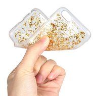 iPhone 7 Plus Case, iPhone 7 Plus Glitter Case, PHEZEN Luxury Bling Glitter Gold Foil Embedded Clear Rubber Gel... N7