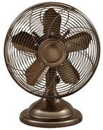 Optimus F-6212 Oscillating Antique Table Fan, 12-Inch, Copper