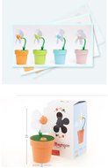 LIWUYOU Summer FlowerPot Plant Style USB Quiet Mini Small Fan Creative Air Humidifier Fans for Office Home Color... N8