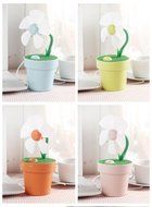 LIWUYOU Summer FlowerPot Plant Style USB Quiet Mini Small Fan Creative Air Humidifier Fans for Office Home Color... N9