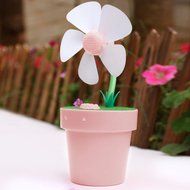 LIWUYOU Summer FlowerPot Plant Style USB Quiet Mini Small Fan Creative Air Humidifier Fans for Office Home Color... N10