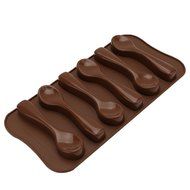 Beauty Clubs Silicone Spoon Chocolate Molds Baking Biscuit Candy Molud N6