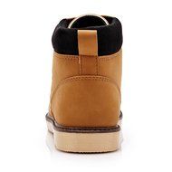 Yaheeda Men's High Top Casual PU Leather Lace-Up Work Shoes Martin boots N4