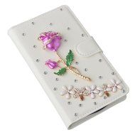 LG Escape 3 Case, LG Phoenix 2 Case, LG K8 Case White PU Leather Folio Flip Phone Case,Yaheeda 3D Handcraft White... N36