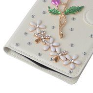 LG Escape 3 Case, LG Phoenix 2 Case, LG K8 Case White PU Leather Folio Flip Phone Case,Yaheeda 3D Handcraft White... N37