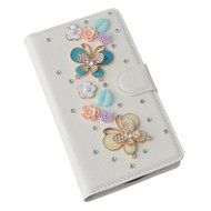 LG Escape 3 Case, LG Phoenix 2 Case, LG K8 Case White PU Leather Folio Flip Phone Case,Yaheeda 3D Handcraft White... N43