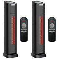 (2) Lifesmart 24" 2 Element Infrared Tower Heater &amp; Fan N2