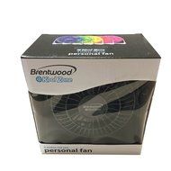 BRENTWOOD AC ADAPTER PERSONAL DESK MINI FAN 4" OFFICE KITCHEN (Black) N6