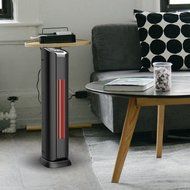 (2) Lifesmart 24" 2 Element Infrared Tower Heater &amp; Fan N4