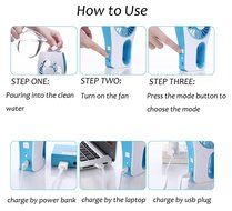 BesToo Handheld USB Mini Misting Fan with Personal Cooling Humidifier(Pink) N8