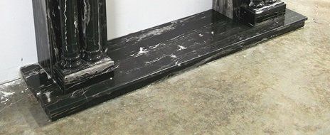 Black and White Polished Marble Fireplace Surround FPS-14 N2