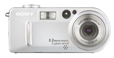 Sony DSCP7 Cyber-shot 3.2MP Digital Camera w/ 3x Optical Zoom