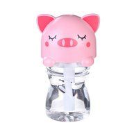 Alonea USB Mini Cartoon Bottle Cap Humidifier Office Air Diffuser (Black) N7