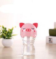 Alonea USB Mini Cartoon Bottle Cap Humidifier Office Air Diffuser (Black) N10