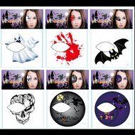 Spritech(TM) Fashionable Terrorist Monster Temporary Eye Tattoo Makeup Colorful Eye Shadow Art for Halloween Stage... N13