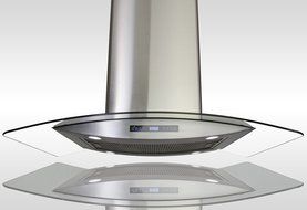 AKDY New 30" European Style Island Mount Stainless Steel Glass Range Hood Vent Touch Control AZ-688I/CS14 30"