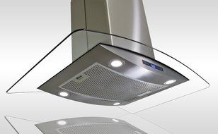 AKDY New 30" European Style Island Mount Stainless Steel Glass Range Hood Vent Touch Control AZ-688I/CS14 30" N3