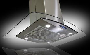 AKDY New 30" European Style Island Mount Stainless Steel Glass Range Hood Vent Touch Control AZ-688I/CS14 30" N4