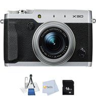 Fujifilm X30 Digital Camera (Silver) - International Version (No Warranty)