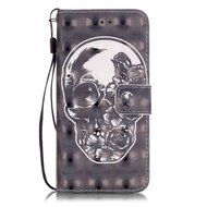 iPhone 7 Case,Yaheeda [3D Colored Drawing] [Flip Fit] Premium PU Leather Card-Slots Cash-Slots &amp; Kickstand [Anti-Scratches... N42