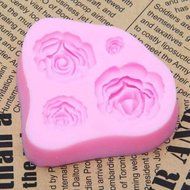 4 Size Roses Flower Silicone Cake Mould Chocolate Sugarcraft Decorating Fondant Fimo Tool N3