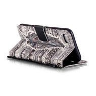 iPhone 7 Case,Yaheeda [3D Colored Drawing] [Flip Fit] Premium PU Leather Card-Slots Cash-Slots &amp; Kickstand [Anti-Scratches... N43