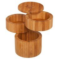 Totally Bamboo Small Salt Box, Bamboo Container With Magnetic Lid For Secure Storage N19