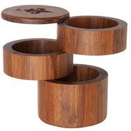 Totally Bamboo Small Salt Box, Bamboo Container With Magnetic Lid For Secure Storage N20