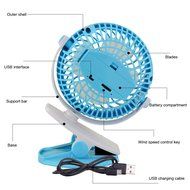 Welltop 5-inch Portable Clip Fan Rotatable Clamp Fans USB or Battery Powered Table Fan Rechargeable Desktop Fan... N16