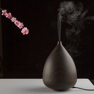 300ML Wood Grain Essential Oil Diffuser, Ultrasonic Aromatherapy Personal Cool Mist Humidifier with Waterless...