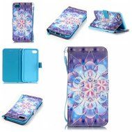 iPhone 7 Case,Yaheeda [3D Colored Drawing] [Flip Fit] Premium PU Leather Card-Slots Cash-Slots &amp; Kickstand [Anti-Scratches... N55