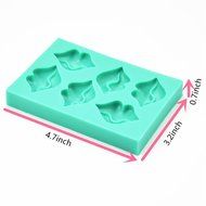 TANGCHU Lip Shape Soft Silicone Cake Mold 4.72*3.15*0.59inch Green N4