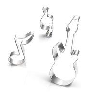 Yatim 3pcs Stainless Steel Musical Shape Cookie Biscuit Fondant Cookie Cutter Mold for Baking Mold N2