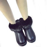 Spritech(TM) Fashion Women's Warm Flat Fur Button Elegant Tassel Winter Snow Boots N14