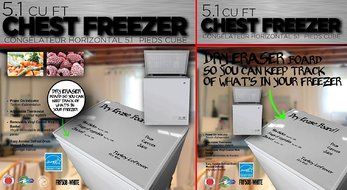 Igloo 5.1 Cubic Foot Chest Freezer with Dry Erase Board Top, White