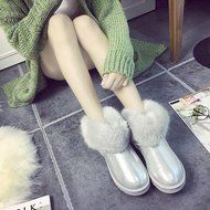 Spritech(TM) Fashion Women's Warm Flat Fur Button Elegant Tassel Winter Snow Boots N18