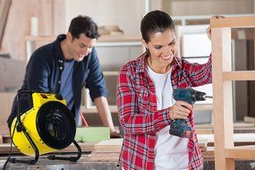 King Electric PSH1215T Portable Shop Heater with Thermostat, Yellow N2