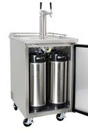 Kegco Commercial Grade Homebrew Kegerator Four Faucet Ball Lock Keg Dispenser Black N8