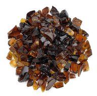 American Fireglass 9 to 12mm Fire Pit and Outdoor Fireplace Glass, Small, 10-Pound, Dark Blue N34