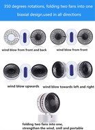 Vchanel USB Charging, 350 Degrees Rotation,2 in 1 Foldable,Portable,Cooling Mini Couple Fan (White) N4