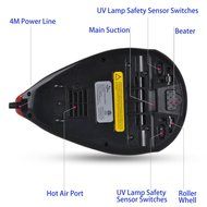 Handheld vacuum cleaner,Euleven 3005CH,UV Bed Vacuum Cleaner with Hot air and Vibrating Single pad N4