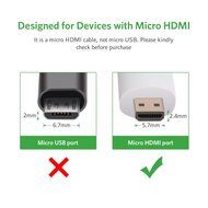 Ugreen Active Micro HDMI to HDMI VGA Video Converter Adapter with 3.5mm Audio Jack and Micro-USB Power for Ultrabooks...