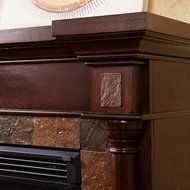 Southern Enterprises AMZ8478FE Chancellor Faux Slate Convertible Electric Fireplace, Espresso N9