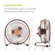 OPOLAR F501 Desktop USB Fan with Upgraded 6 Inch Blades, Enhanced Airflow, Lower Noise, Metal Design, USB Powered... N10