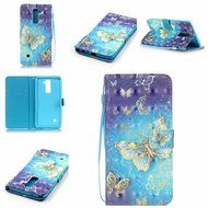 LG G Stylo 2 Case,LG G Stylus 2 Case,Yaheeda [3D Colored Drawing] [Flip Fit] Premium PU Leather Card-Slots Cash-Slots... N48