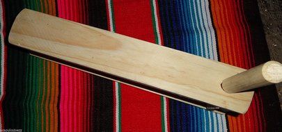 ONE Large Eardrum Loud Wood Noisemaker Grogger Matraca Ratchet Soccer Clapper 14 inches long