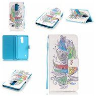 LG G Stylo 2 Case,LG G Stylus 2 Case,Yaheeda [3D Colored Drawing] [Flip Fit] Premium PU Leather Card-Slots Cash-Slots... N54