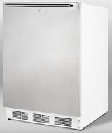 Summit AL750LSSHH 24&quot; 5.5 Cu. Ft. Capacity Freestanding All-Refrigerator with Lock Automatic Defrost Adjustable...